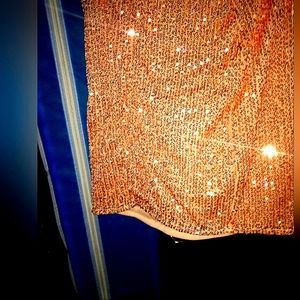 Gold sequined skirt